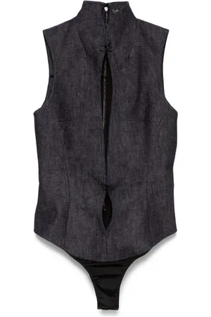 MUGLER Jeans-Playsuit mit Cut-Out