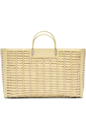 GENNY Tote Bag aus Leder mit Blockchain-Muster