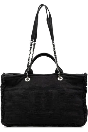 CHANEL 2019 mittelgroße CC Double Face Deauville Tote Satchel-Tasche