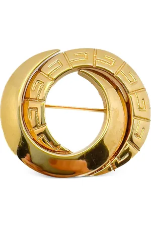 Givenchy 1980s Interlocking Circle Logo Brosche