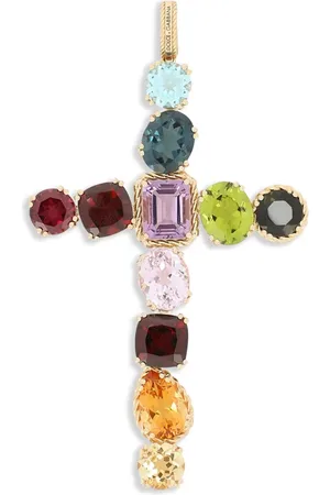 Dolce & Gabbana 18kt Rainbow Gelbgoldanhänger mit Schmucksteinen