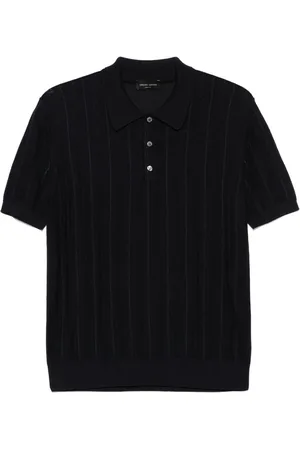 Roberto Collina Poloshirt aus geripptem Strick