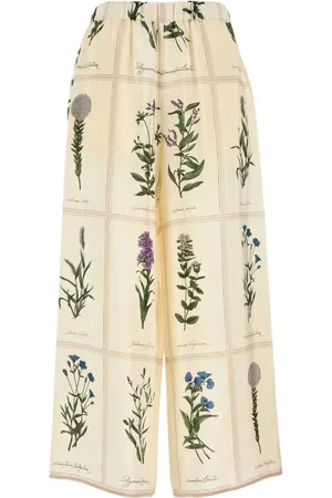 Max Mara Weite Lory Hose mit Blumen-Print