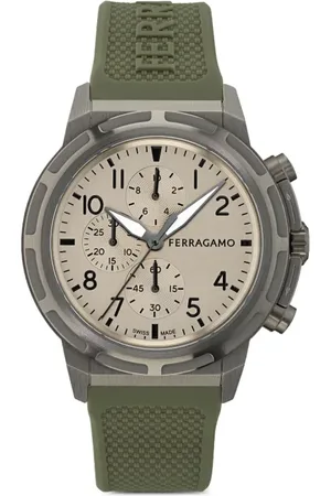 Salvatore Ferragamo Armbanduhr mit Logo-Prägung 44mm