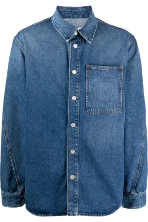 Trussardi Jeanshemd mit Logo-Prägung