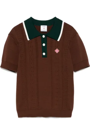Casablanca Poloshirt mit Zopfmuster