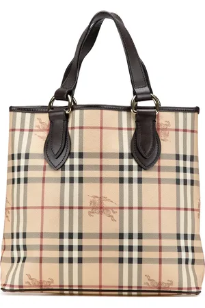Burberry 2000-2024 Haymarket Check Tote Bag aus beschichtetem Canvas