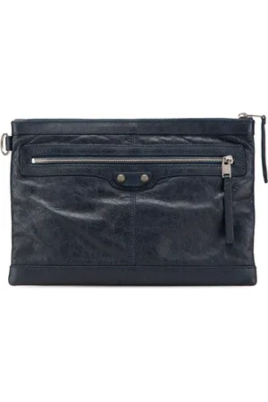 Balenciaga 2016 Motocross Classic Clip M Clutch aus Lammleder