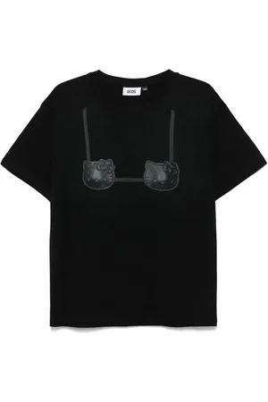 GCDS X Hello Kitty T-Shirt mit BH-Print