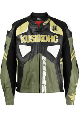 Kusikohc Spidi Lederjacke mit Logo-Print
