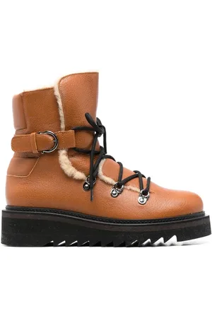 Salvatore Ferragamo Elmo Schnürstiefel mit Shearling-Futter