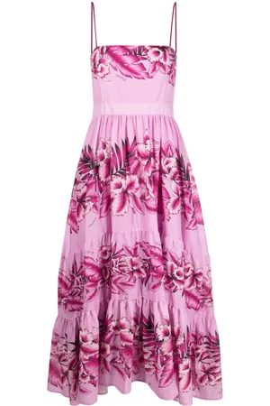 Pinko Gestuftes Maxikleid mit Blumen-Print