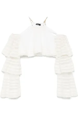 AMEN Bluse mit Spitzendetail