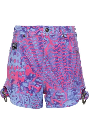 VERSACE Animalier Jeans-Shorts