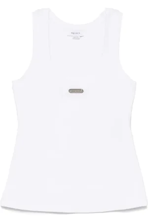 Alexander McQueen Tanktop mit Logo-Schild