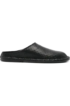 Buttero Slipper aus gewebtem Leder