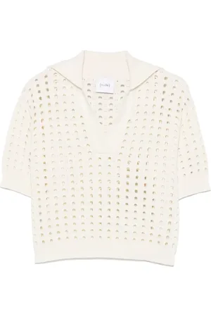 NUDE T-Shirt in Lochstrick