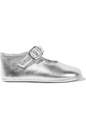 Andanines Metallic-Schuhe mit Schnallenriemen