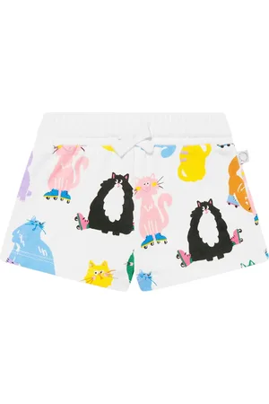 Stella McCartney Shorts mit durchgehendem Katzen-Print