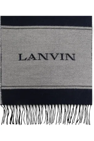 Lanvin Gestreifter Schal mit Jacquard-Logo