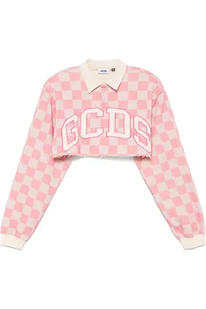 GCDS Cropped-Poloshirt mit Logo-Check