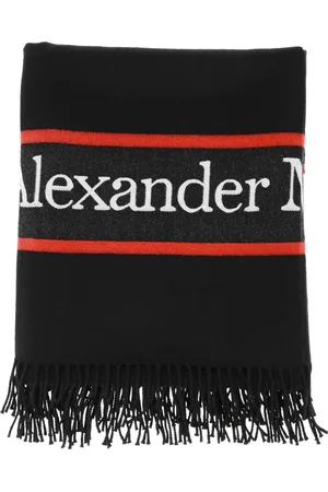 Alexander McQueen Schal mit Logo-Stickerei