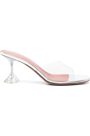 Amina Muaddi Lupita Glass Sandalen 85mm