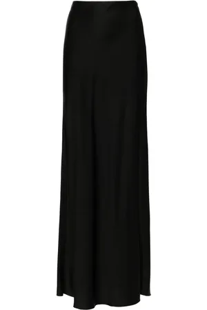 Patrizia Pepe Satin-Rock mit Logo-Schild