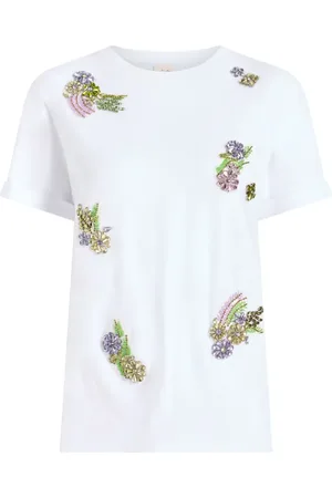 Cinq A Sept T-Shirt mit Kristallen