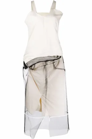 Maison Margiela Kleid mit Tüll-Overlay