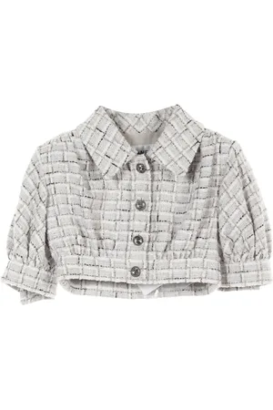 CHANEL 1986-1988 Cropped-Jacke aus Tweed