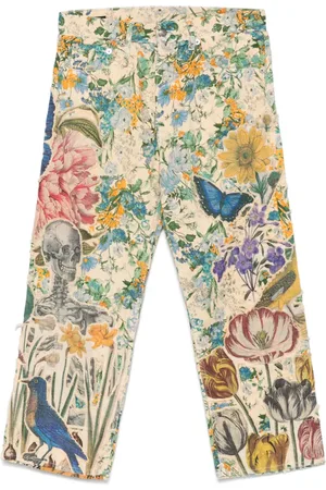 R13 Hose mit Blumenmotiv