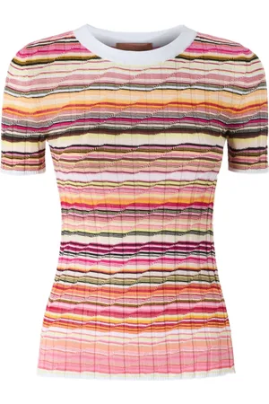 Missoni Gestricktes T-Shirt mit Streifen