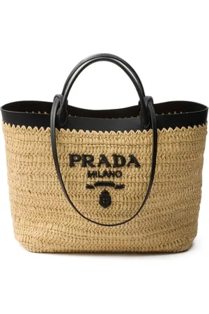 Prada Shopper mit Lederbesatz
