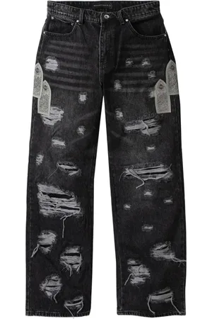 Who Decides War Weite Jeans im Distressed-Look