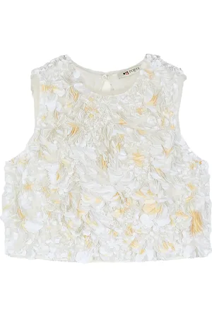 PORTS 1961 Top mit Blumenapplikation