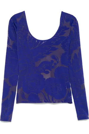 Etro T-Shirt mit Blumen-Intarsie