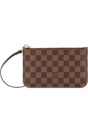 LOUIS VUITTON 2014 DAmier Ebene Neverfull Clutch