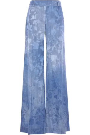 ERMANNO SCERVINO Devoré-Palazzohose mit Blumenmotiv