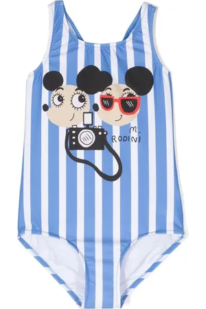Mini Rodini Badeanzug mit Cartoon-Print