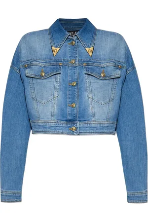 VERSACE Cropped-Jacke aus Denim