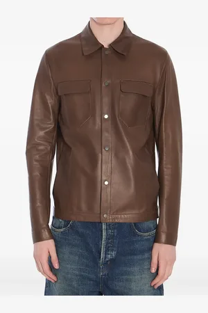 SALVATORE SANTORO Klassische Lederjacke