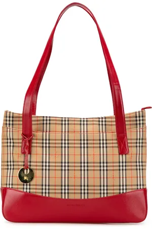 Burberry 2000-2024 Haymarket Check Tote Bag aus Canvas