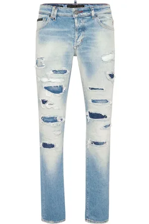 Philipp Plein Super Straight Cut Sprint Spirits Jeans