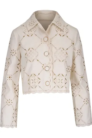 VERONICA BEARD Adelaide Cropped-Jacke mit Spitze