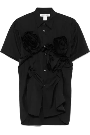 Comme des Garçons Hemd mit Blumenapplikation