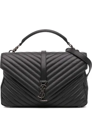 Saint Laurent 2015 große Chevron Monogram College Satchel-Tasche aus Schafleder