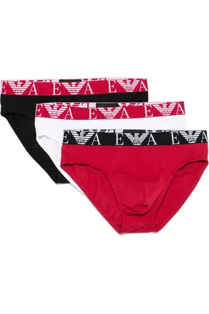 Emporio Armani Set aus drei Slips mit Logo-Bund