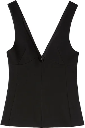Jil Sander Cropped-Top mit tiefem Ausschnitt