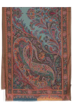 Etro Ausgefranster Schal mit Paisley-Print